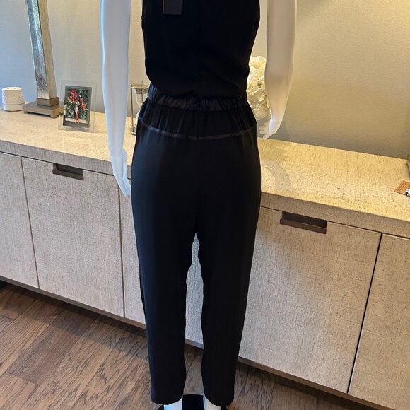 Halston Heritage Mock Cowl Neck Sleeveless Tapered Jumpsuit - Picture 8 of 8